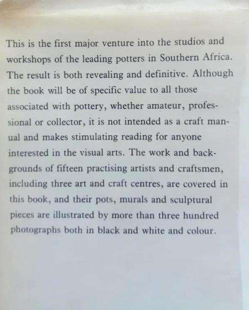 Potters of Southern Africa (first edition)