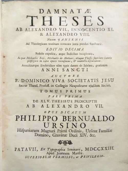 Damnatae Thesium Theologica Trutina (1723)