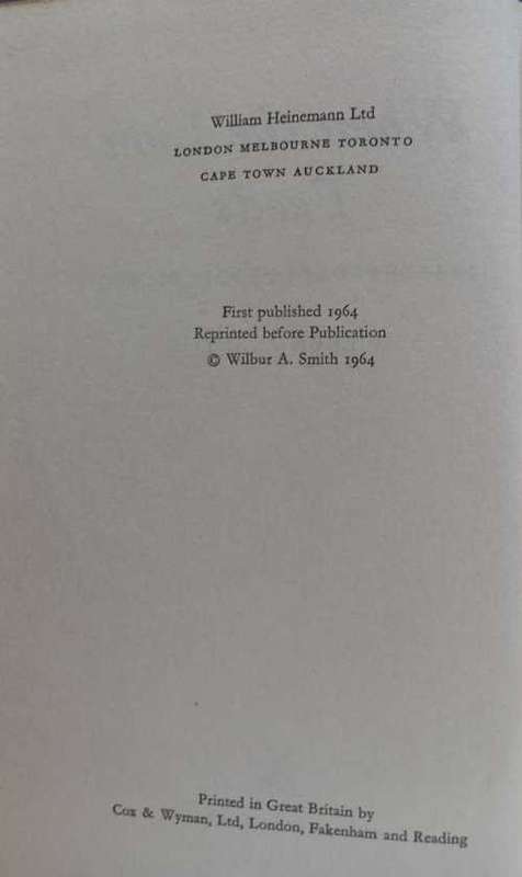 First edition "When the Lion Feeds" Wilbur Smith