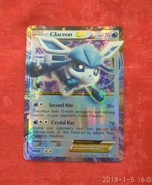 Pokemon Glaceon EX Hold Card