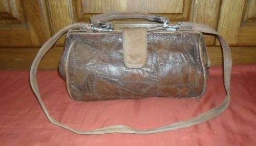 GENUINE VINTAGE OSTRICH LEATHER HANDBAG