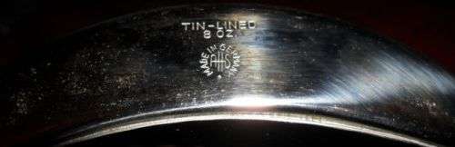 MILITARY COLLECTIBLES GERMAN TIN LINED 8OZ HIP FLASK 1950S-HAMMERED CHROME