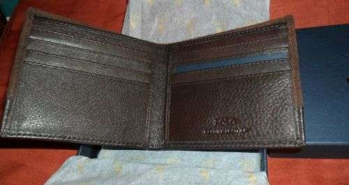 NEW MEN'S GENUINE LEATHER POLO WALLET