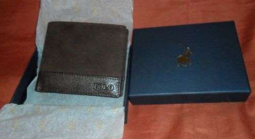 NEW MEN'S GENUINE LEATHER POLO WALLET