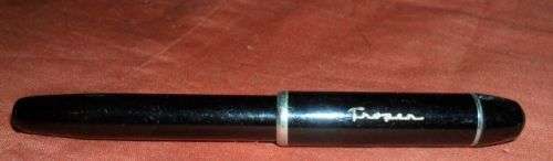 RARE VINTAGE 1940'S TROPEN FOUNTAIN PEN - PISTON FILLER - BLACK