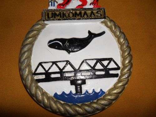 SOUTH AFRICAN SHIPS METAL BADGE - 15CM