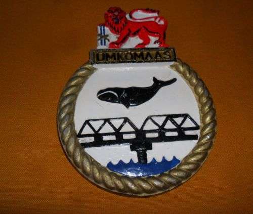 SOUTH AFRICAN SHIPS METAL BADGE - 15CM
