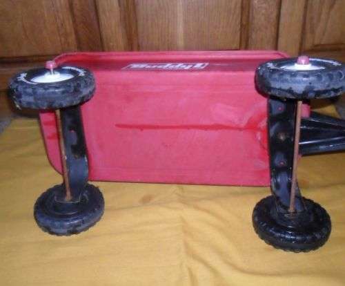 VINTAGE BUDDY L STEEL PULL WAGON \PULL ALONG