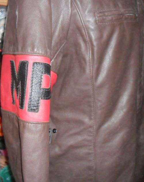 SA ARMY MILITARY POLICE LEATHER JACKET  SIZE 48 -----122cm