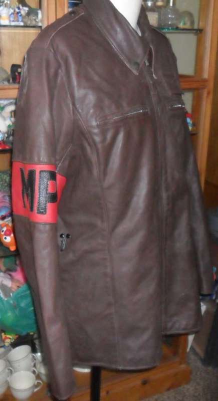 SA ARMY MILITARY POLICE LEATHER JACKET  SIZE 48 -----122cm
