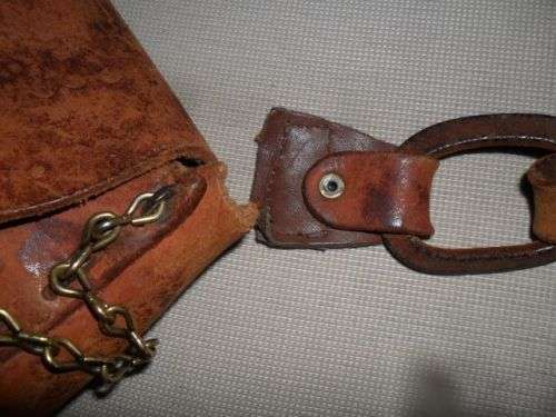 3 LEATHER BAGS DAMAGED  AS IS-ONE BID TAKES ALL