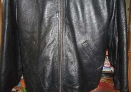 PIERRE CARDIN PARIS BLACK MEN'S LEATHER JACKET SIZE XXL  AS NEW
