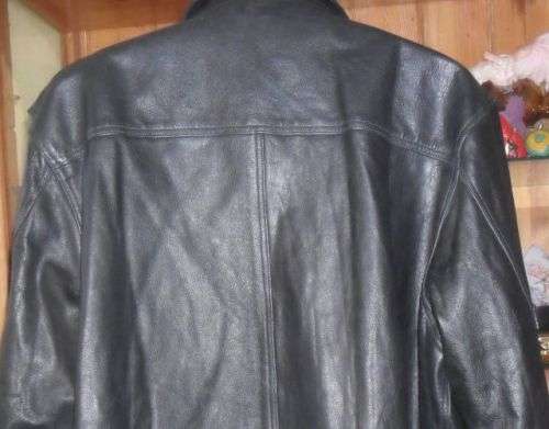 PIERRE CARDIN PARIS BLACK MEN'S LEATHER JACKET SIZE XXL  AS NEW