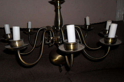 8 ARM BRASS CHANDELIER