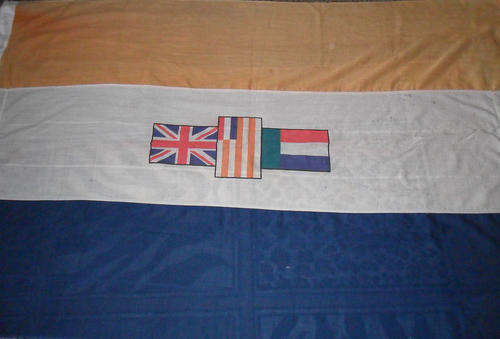 LARGE OLD SOUTH AFRICAN FLAG - HOISTED EX CASTLE CAPE TOWN
