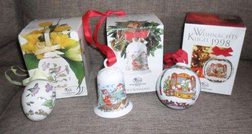 3 X HUTSCHENREUTHER CHRISTMAS ORNAMENTS - COLLECTIBLE