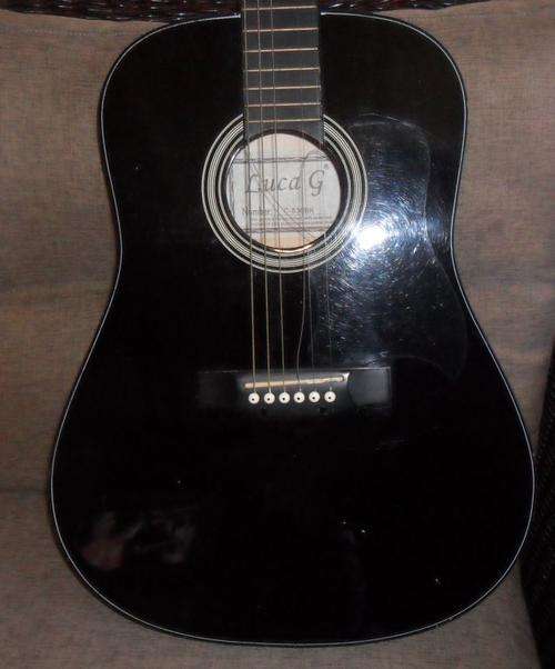 Other Guitars BLACK LUCA G GUITAR was sold for 350.00 on 23 Oct at 19 16 by sweet tooth in Cape Town ID 117890226