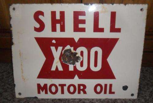 SHELL ENAMEL SIGN