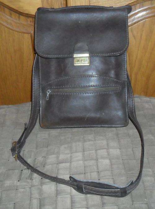 MEN'S VINTAGE LEATHER BROWN BAG