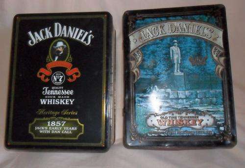 2 X DOUBLE JACK DANIELS TINS