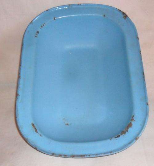 BLUE ENAMEL PIE DISH
