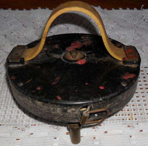 LARGE VINTAGE RABONE MINING MEASURING TAPE -17CM DIAMETER - 30 METRES- CHESTERMAN -ENGLAND
