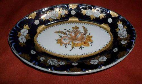 CZECH REPUBLIC ORIGINAL COBALT DISH - 15,5CM X 9.5CM