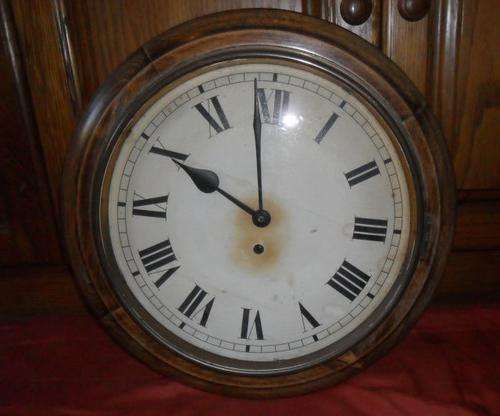 LARGE OLD BRASS AND WOOD  SHIP'S ? CAPTIANS CLOCK