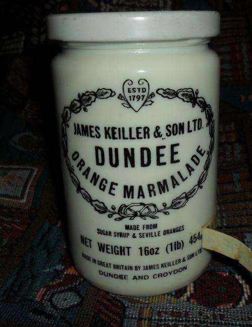 VINTAGE JAMES KEILLER & SON LTD DUNDEE ORANGE MARMALADE JAR