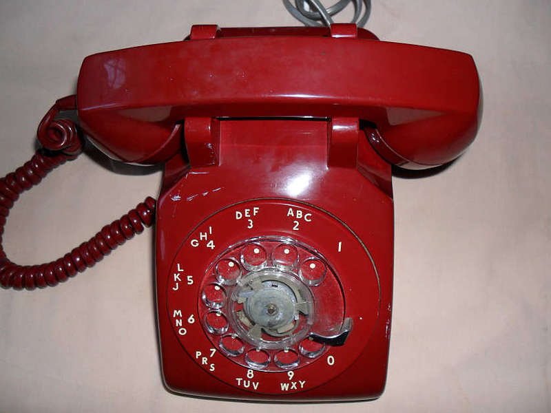 ANTIQUE RED TELEPHONE
