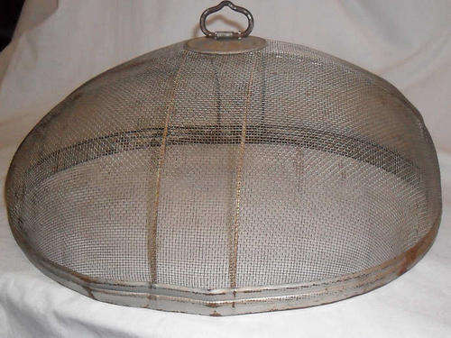 LARGE ANTIQUE WIRAX CAKE COVER