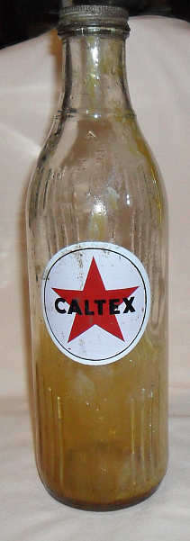 CALTEX GLASS OIL  BOTTLE