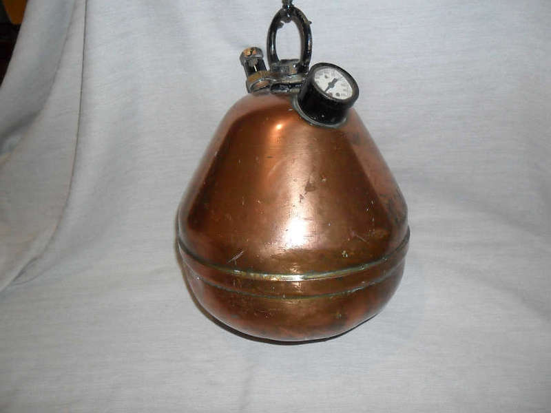 ANTIQUE COPPER FIRE EXTINGUISHER