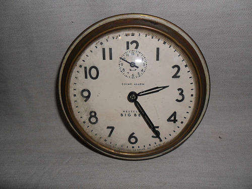 WESTCLOX BIG BEN CHIME CLOCK IN BRASS CASING
