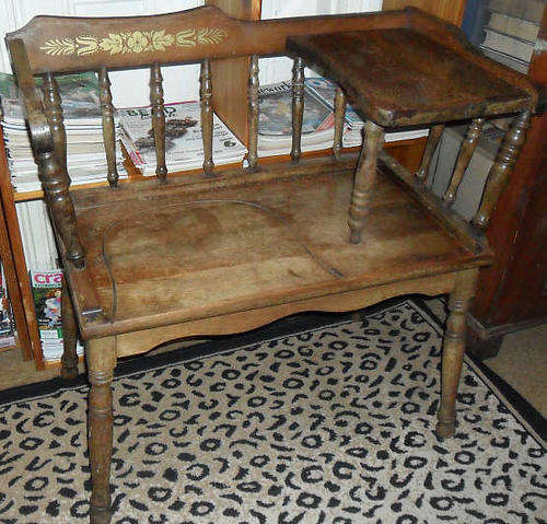 OLD STURDY TELEPHONE TABLE