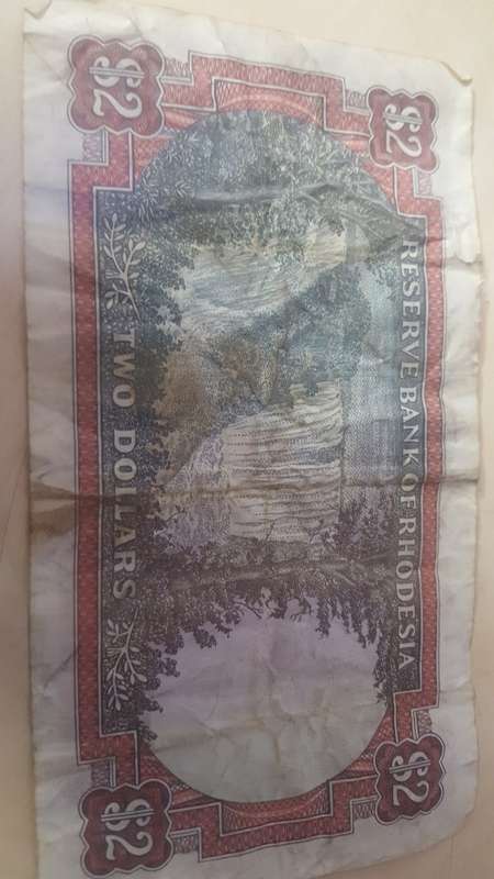 $2 Two Dollars Reserve Bank of Rhodesia 1974