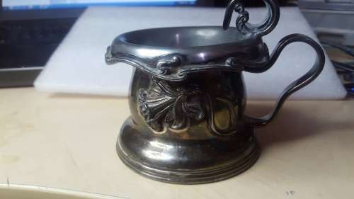 Vintage Shaving Cup with Silver Insert - Meriden B. Company/ Roger Bros.