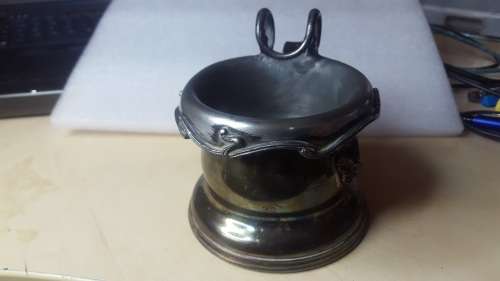 Vintage Shaving Cup with Silver Insert - Meriden B. Company/ Roger Bros.
