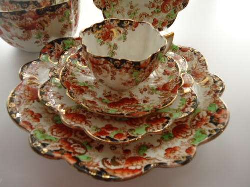 EXCEPTIONAL TEA TRIO AND EXTRAS FROM MAYER AND SHERRATT