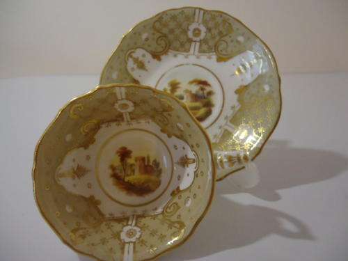HAND PAINTED TEA DUO c1815-1820