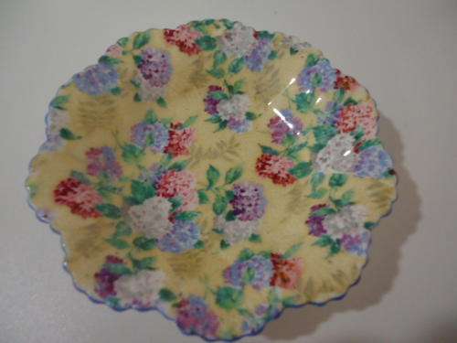 SHELLEY SUMMER GLORY CHINTZ PIN TRAY