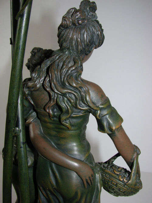 WIDDOP BINGHAM & Co ART NOUVEAU LAMP 66cmTALL