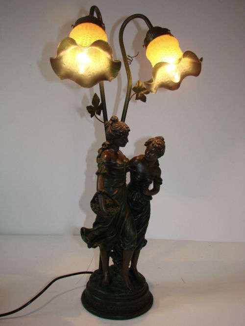 WIDDOP BINGHAM & Co ART NOUVEAU LAMP 66cmTALL