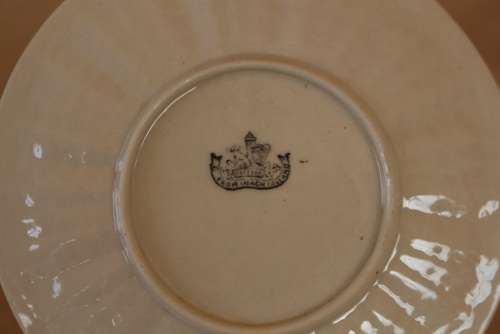 SUPERB BELLEEK "COB" 15.5cm LUSTRE PLATE 2nd MARK