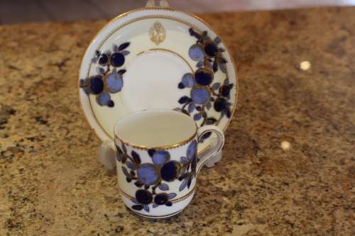 COFFEE CAN AND SAUCER FROM A SHIPPING LINE
