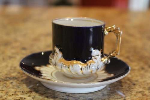 COBALT BLUE AND WHITE DEMITASSE