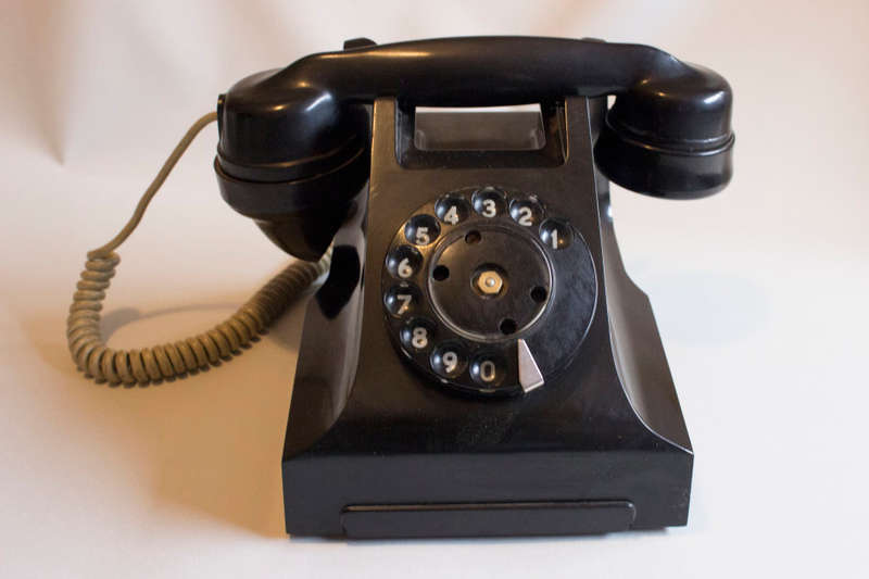 Vintage Black Siemens Ediswan Rotary Telephone