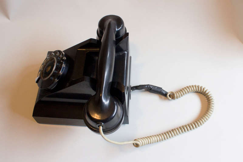 Vintage Black Siemens Ediswan Rotary Telephone