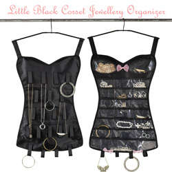 BRAND NEW!!! Little black dress corset jewelry organiser