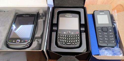 3 phones - 2 x Blackberry 1 x Nokia - One bundle